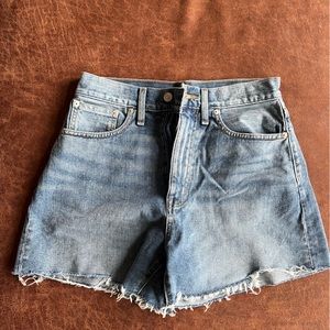 Madewell - high waisted jean shorts